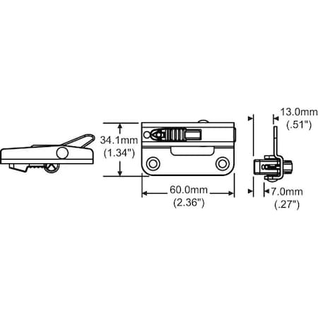 Strybuc RH Angel Ventlock Chrome 50-1353-SBCH-RH